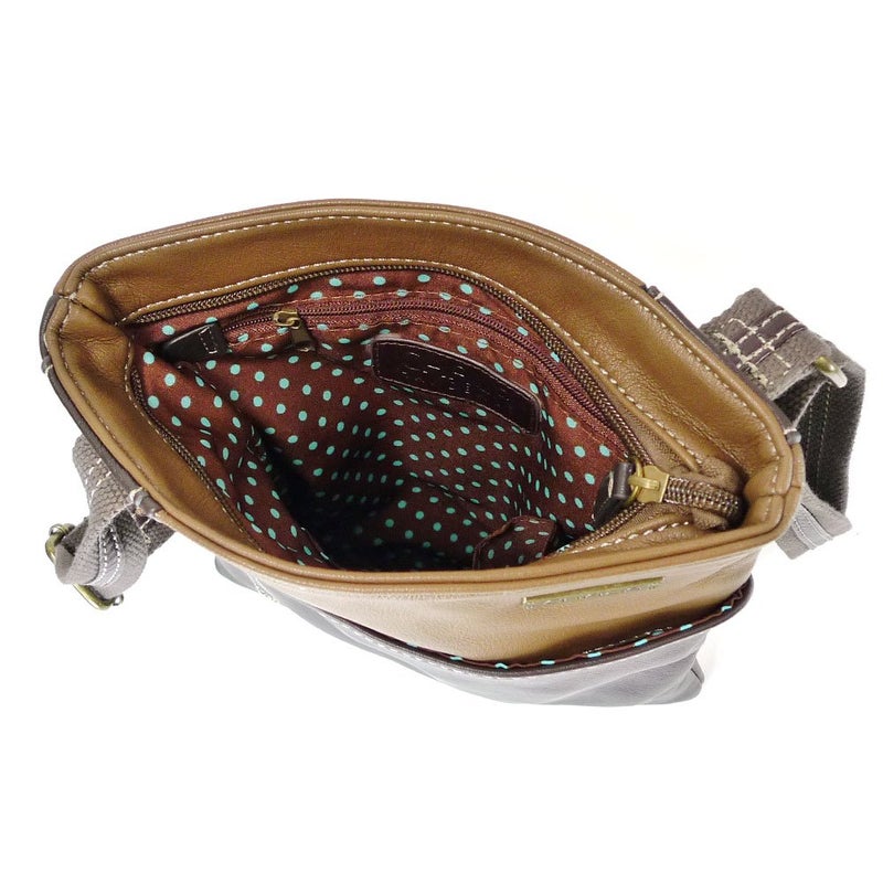 CHALA SWING Pack Smartphone Cross-Body Purse Purse Charm (Brown_ Dragonfly With Teal Flower) - Image 4